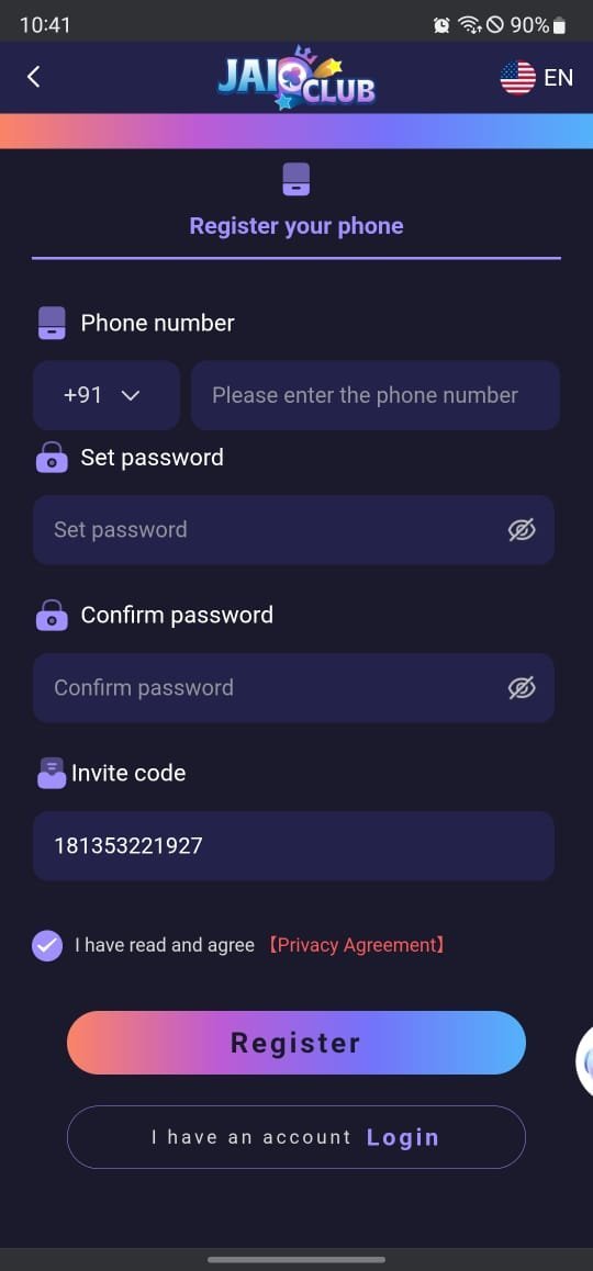 Jai Club app screenshot 1
